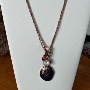 Premier Designs Jewelry Modern Luxe 18" or 36" Necklace Rose Gold Chain & Charms